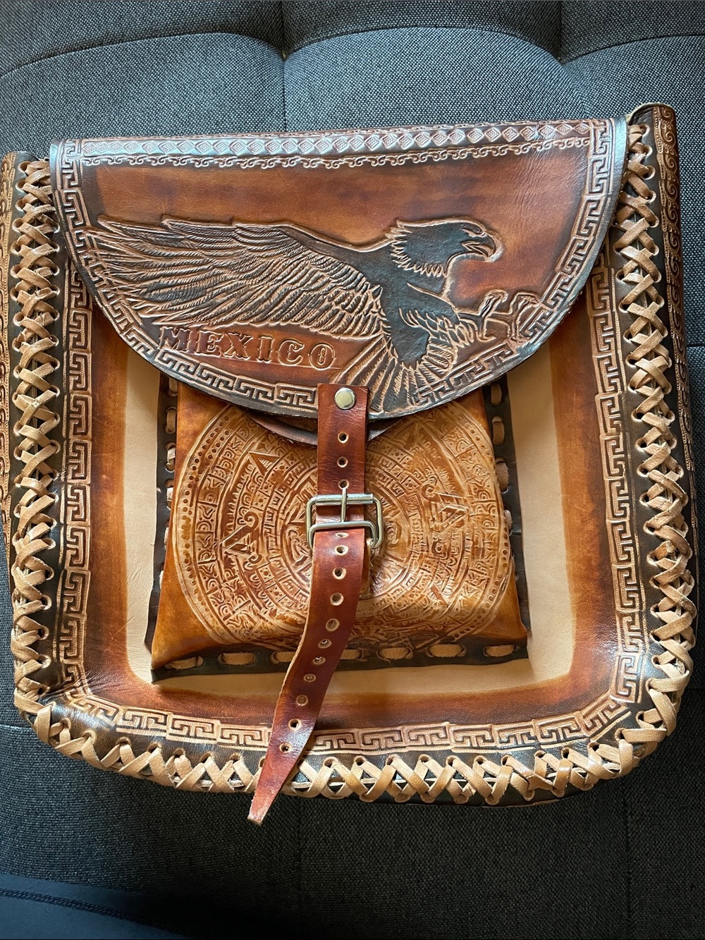 Handcrafted Brown Leather Bag